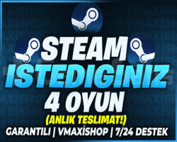 İSTEDİĞİNİZ 4 OYUN STEAM + GARANTİ