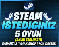 İSTEDİĞİNİZ 5 OYUN STEAM + GARANTİ