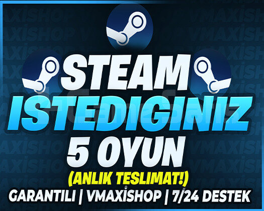 İSTEDİĞİNİZ 5 OYUN STEAM + GARANTİ