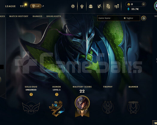 EUW Unranked | 7 Kostüm - 30K Mö | LoL Hesap
