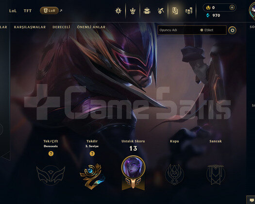 TR Unranked | 1 Kostüm - 26 Hero | LoL