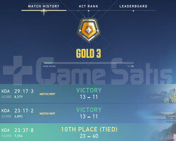 Valorant fresh yüksek mmr gold 3 hesap