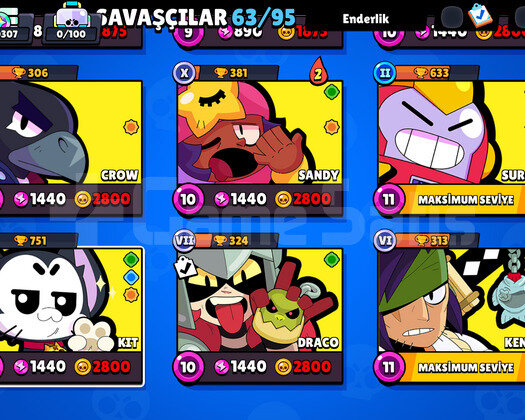 63/95 6 efsanevi 20k+ kupa