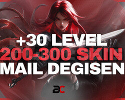 Mail Değişen 200-300 Skin LOL Random Hesap