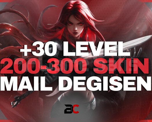 Mail Değişen 200-300 Skin LOL Random Hesap