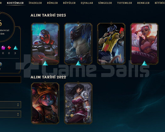 TR Unranked | 6 Kostüm - 45 Hero | LoL