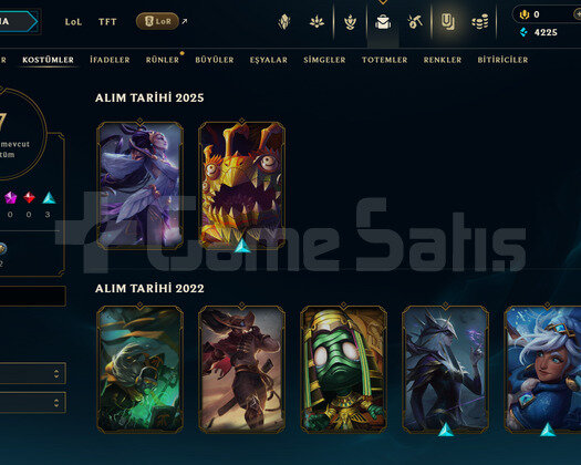 TR Unranked | 7 Kostüm - 38 Hero | LoL Hesap
