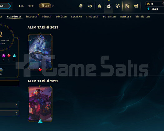 TR Unranked | 2 Kostüm - 26 Hero | LoL Hesap