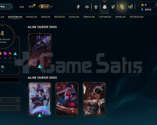 TR Unranked | 4 Kostüm - 23 Hero | LoL Hesap
