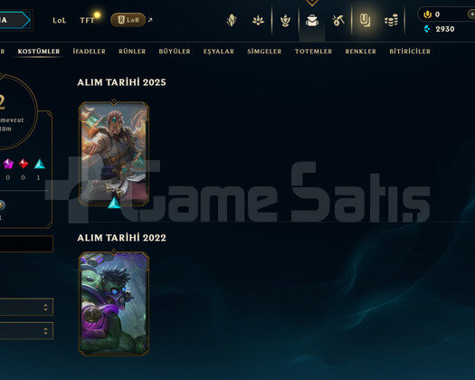 TR Unranked | 2 Kostüm - 21 Hero | LoL Hesap