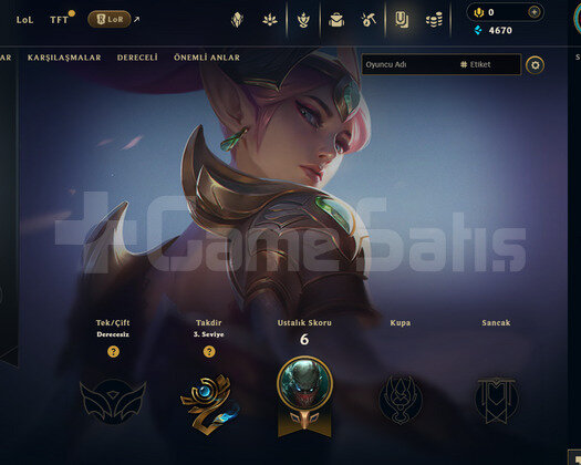 TR Unranked | 4 Kostüm - 20 Hero | LoL Hesap