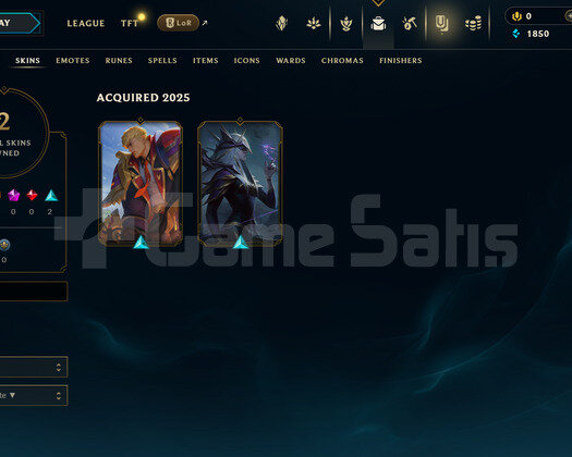 TR Unranked | 2 Kostüm - 22 Hero | LoL Hesap