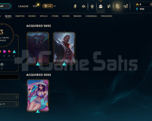 TR Unranked | 3 Kostüm - 28 Hero | LoL Hesap