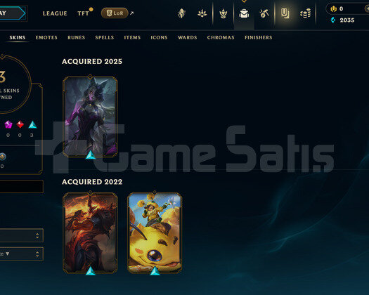 TR Unranked | 3 Kostüm - 22 Hero | LoL Hesap