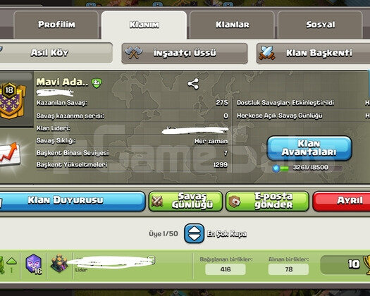 18 Seviye Klan