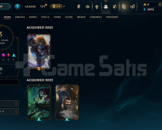 TR Unranked | 3 Kostüm - 32 Hero | LoL Hesap