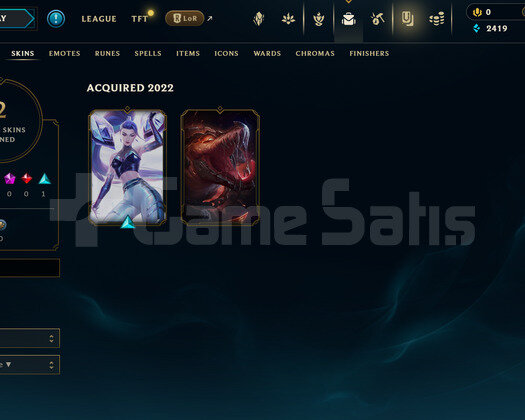 TR Unranked | 2 Kostüm - 25 Hero | LoL Hesap