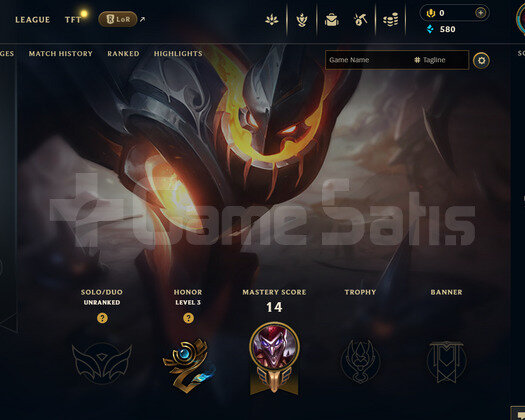 EUW Unranked | 1 Kostüm - 24 Hero | LoL Hesap