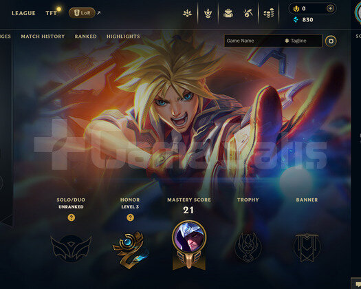 EUW Unranked | 3 Kostüm - 32 Hero | LoL Hesap