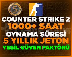 5 YILLIK JETON + 1000 SAAT+ CS2 OYNAMA SÜRESİ