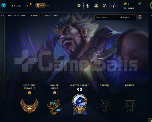 EUW Gold 4 | 10 Kostüm - 34 Hero | Dereceli Hazır