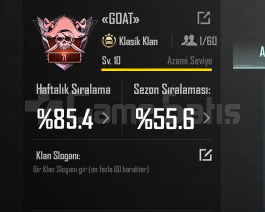10 SEVİYE İSİM DEĞİŞME AÇIK KLAN HIZLI TESLİMANT