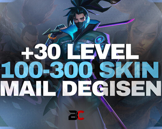 Mail Değişen 100-300 Skin LOL Random Hesap