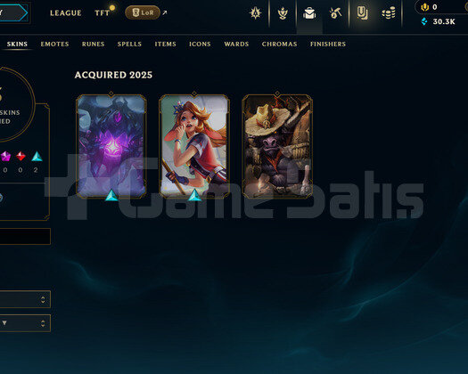 EUW Unranked | 3 Kostüm - 30K Mö | LoL Hesap