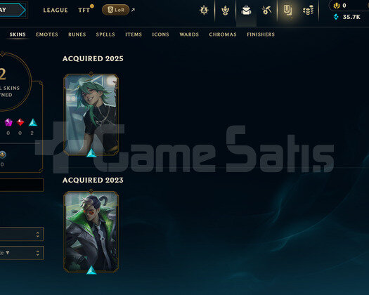 EUW Unranked | 2 Kostüm - 35K Mö | LoL Hesap