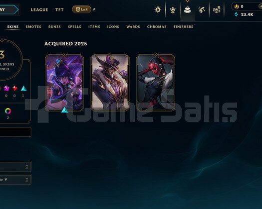 EUW Silver 2 | 3 Kostüm - 23K Mö | LoL Hesap