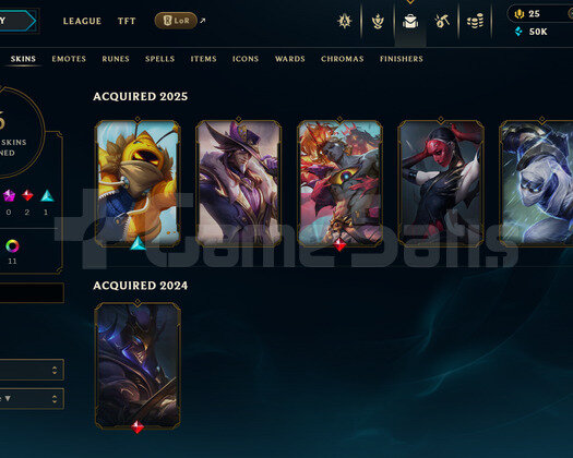 EUW Silver 2 | 6 Kostüm - 50K Mö | LoL Hesap