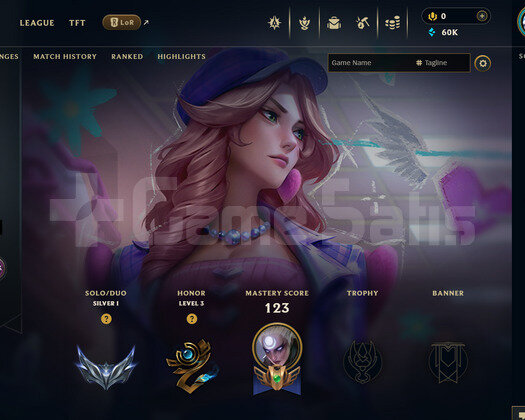 EUW Silver 1 | 4 Kostüm - 60K Mö | LoL Hesap