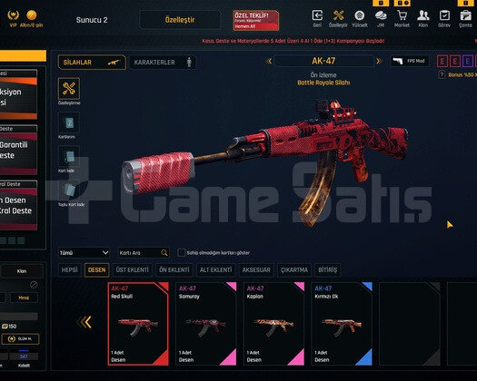 Sınırsızlı +6 Setli 25K Materyalli Zula Hesabı