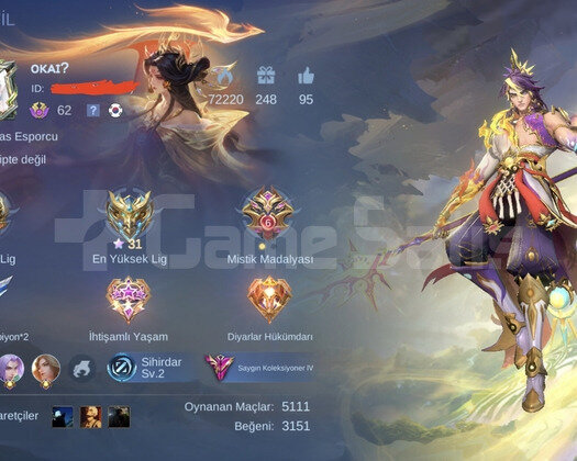 Mlbb Saygın 4 Gus Kof Collector Arlott Legend Jh.