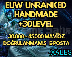 EUW UNRANKED HANDMADE 30-45K+ MÖ 30 Level
