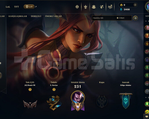 TR 149 LEVEL 28 SKİNLİ DEMİR 3 MAİLLİ HESAP!!!