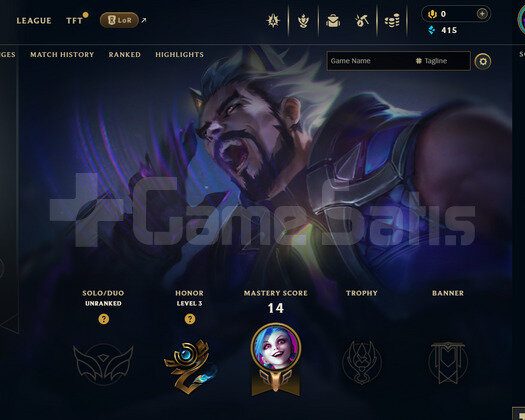 EUW Unranked | 3 Kostüm - 26 Hero | LoL Hesap
