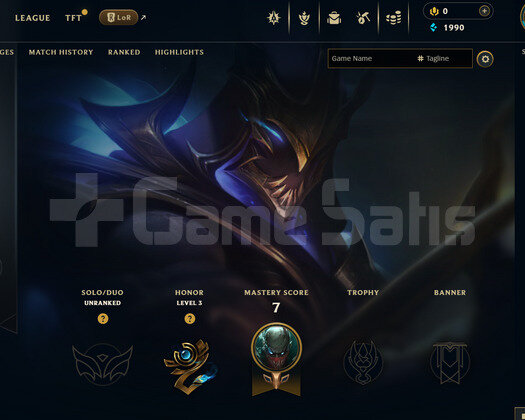 EUW Unranked | 3 Kostüm - 21 Hero | LoL Hesap