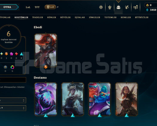 LEAGUE OF LEGENS EUW PLATİN FRESH SATILIK HESAP