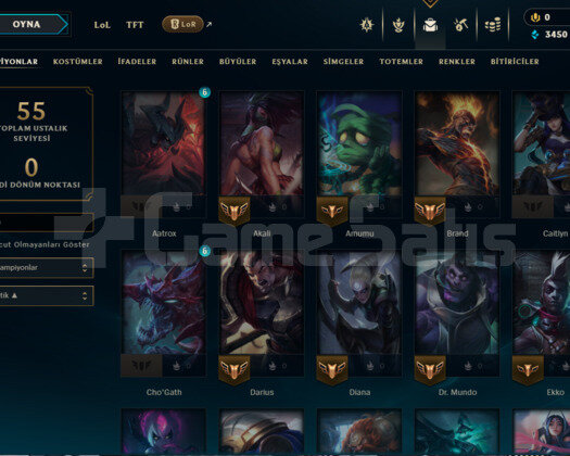 LEAGUE OF LEGENS EUW PLATİN FRESH SATILIK HESAP