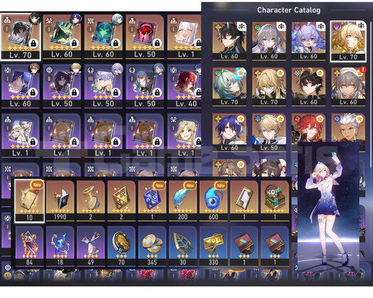 Genshin+Hsr skinli+10 wish tek hesap