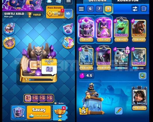 DOP DOLU 11.000 KUPA CLASH ROYALE HESABI FIRSATT