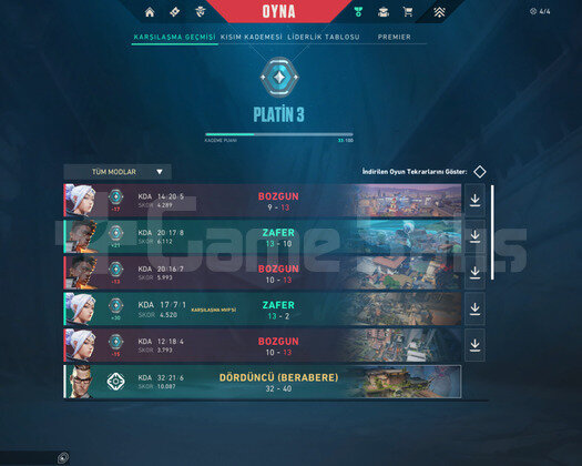 1.27 KDA YÜKSEK MMR PLAT3 FRESH HESAP