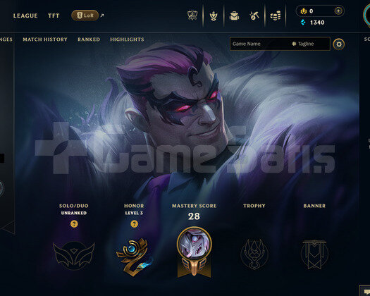 EUW Unranked | 6 Kostüm - 29 Hero | LoL Hesap