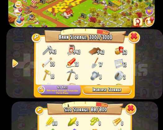 hayday 50 seviye 3000 ağıl ambar hesabı