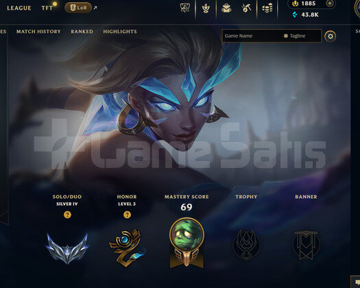 EUW Silver 4 | 1885 Rp - 4 Kostüm | Handmade Hesap