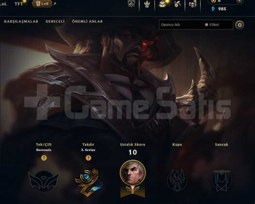 2021 KURULUM / EFSANEVİ KOSTÜMLER / UNRANKED