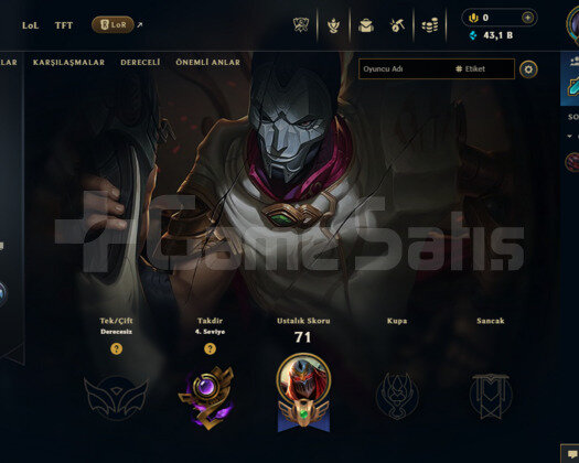 30 LVL BOL KOSTÜMLÜ UNRANKED HESAP UYGUN FİYAT!