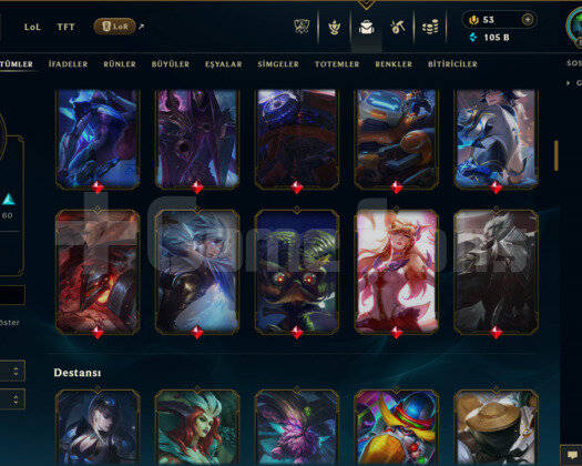 TR / 541 LEVEL / 133 SKİN / FUL HERO +100K ÖZ+MAİL