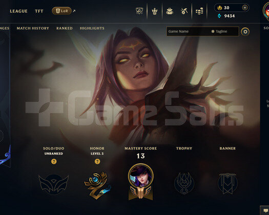 EUW Unranked | 5 Kostüm - 29 Hero | LoL Hesap